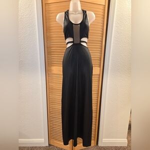 Elegant Black Cutout Maxi Dress